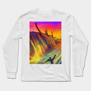 Illustration of splash mountain Long Sleeve T-Shirt